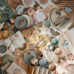 Mushie Frigg Moon Silicone Pacifier 2 Pack with SilkySoft Nipple and Click Lock System - Everetts Place Boutique - 