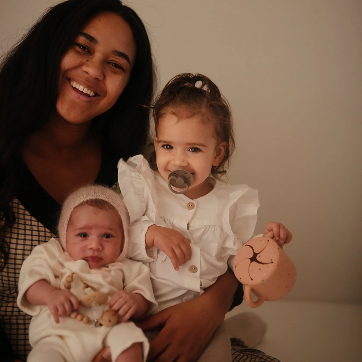 Mushie Frigg Moon Silicone Pacifier 2 Pack with SilkySoft Nipple and Click Lock System - Everetts Place Boutique - 