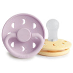 Mushie Frigg Moon Silicone Pacifier 2 Pack with SilkySoft Nipple and Click Lock System - Everetts Place Boutique - 