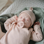 Mushie Frigg Moon Silicone Pacifier 2 Pack with SilkySoft Nipple and Click Lock System - Everetts Place Boutique - 