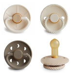 Mushie FRIGG Natural Rubber Pacifier 4 Pack for Baby Comfort and Safety - 