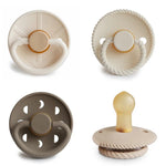 Mushie FRIGG Natural Rubber Pacifier 4 Pack for Baby Comfort and Safety - 