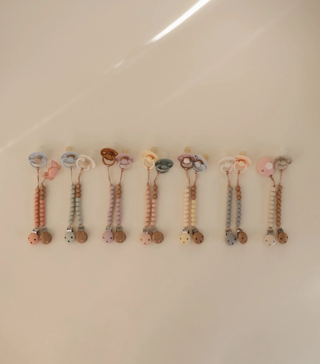 Mushie FRIGG Natural Rubber Pacifier 4 Pack for Baby Comfort and Safety - 