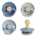 Mushie FRIGG Natural Rubber Pacifier 4 Pack for Baby Comfort and Safety - 