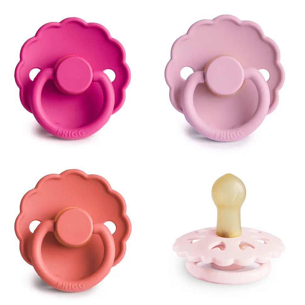 Mushie FRIGG Natural Rubber Pacifier 4 Pack for Baby Comfort and Safety - 