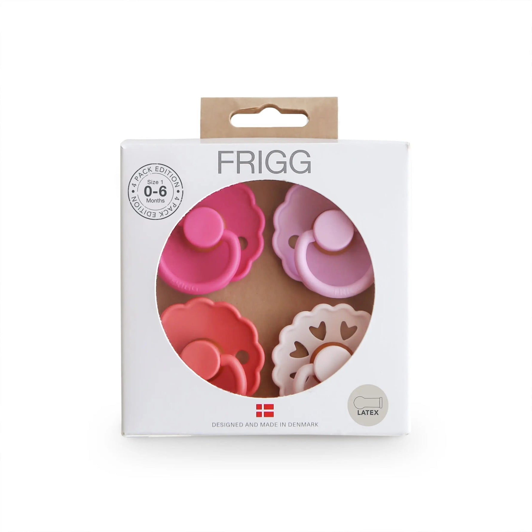 Mushie FRIGG Natural Rubber Pacifier 4 - Pack - 