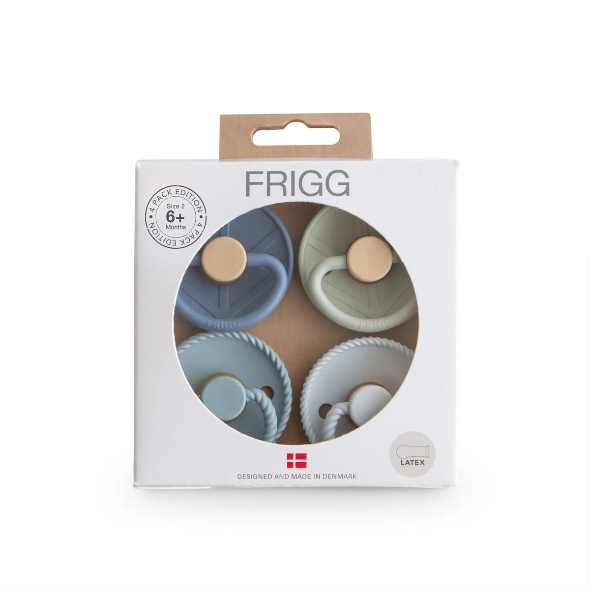 Mushie FRIGG Natural Rubber Pacifier 4 - Pack - 