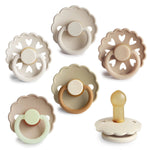 Mushie FRIGG Pacifier - Natural Rubber 6 - Pack for Baby Comfort - Everetts Place Boutique - 