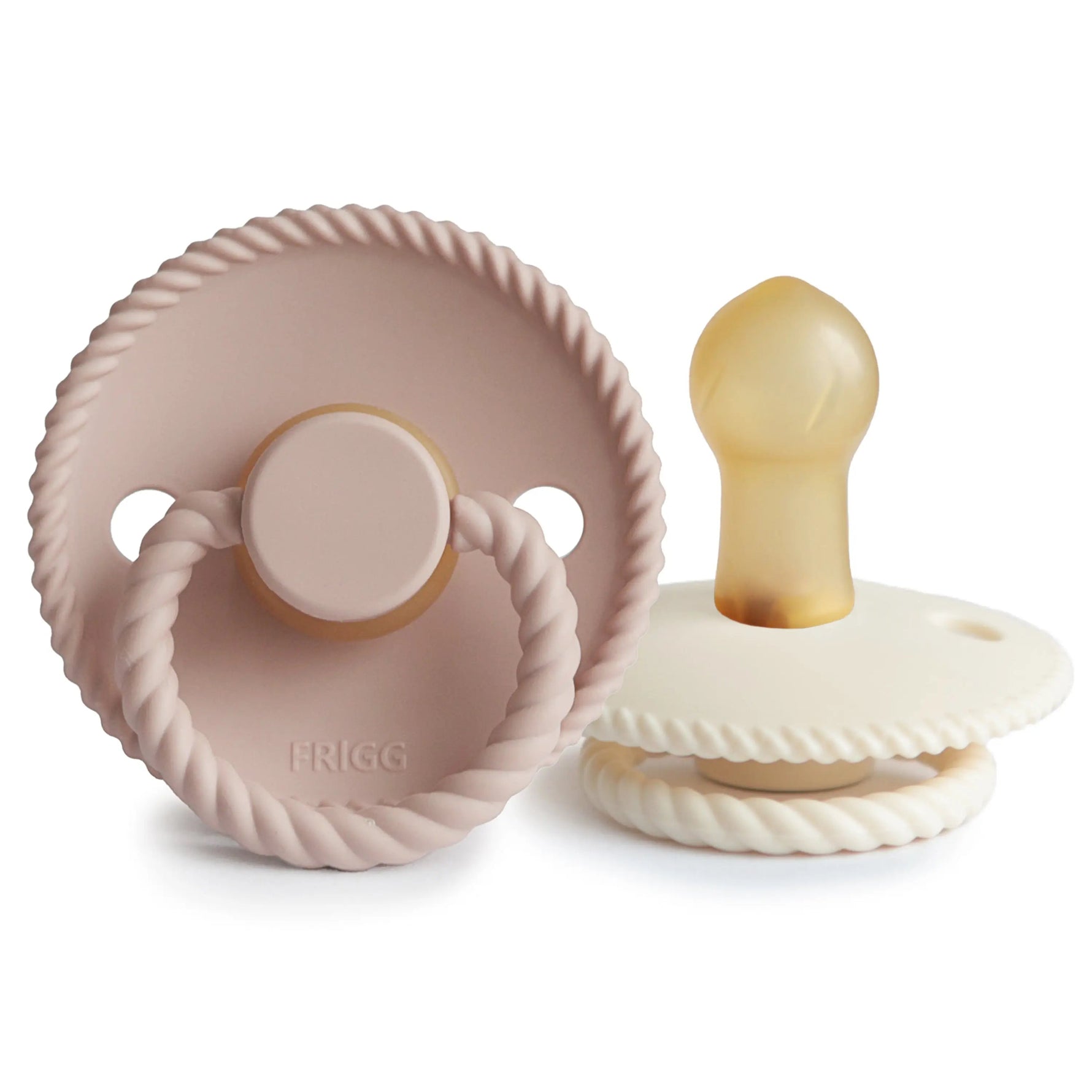 Mushie FRIGG Rope Natural Rubber Pacifier 2-Pack -