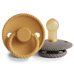 Mushie FRIGG Rope Natural Rubber Pacifier 2-Pack -