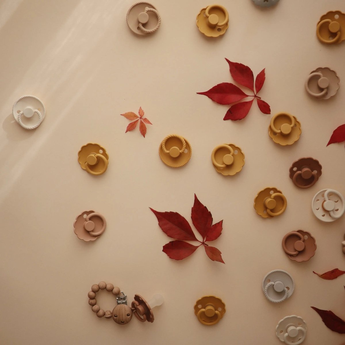 Mushie Frigg Rope Natural Rubber Pacifier 2 Pack - 