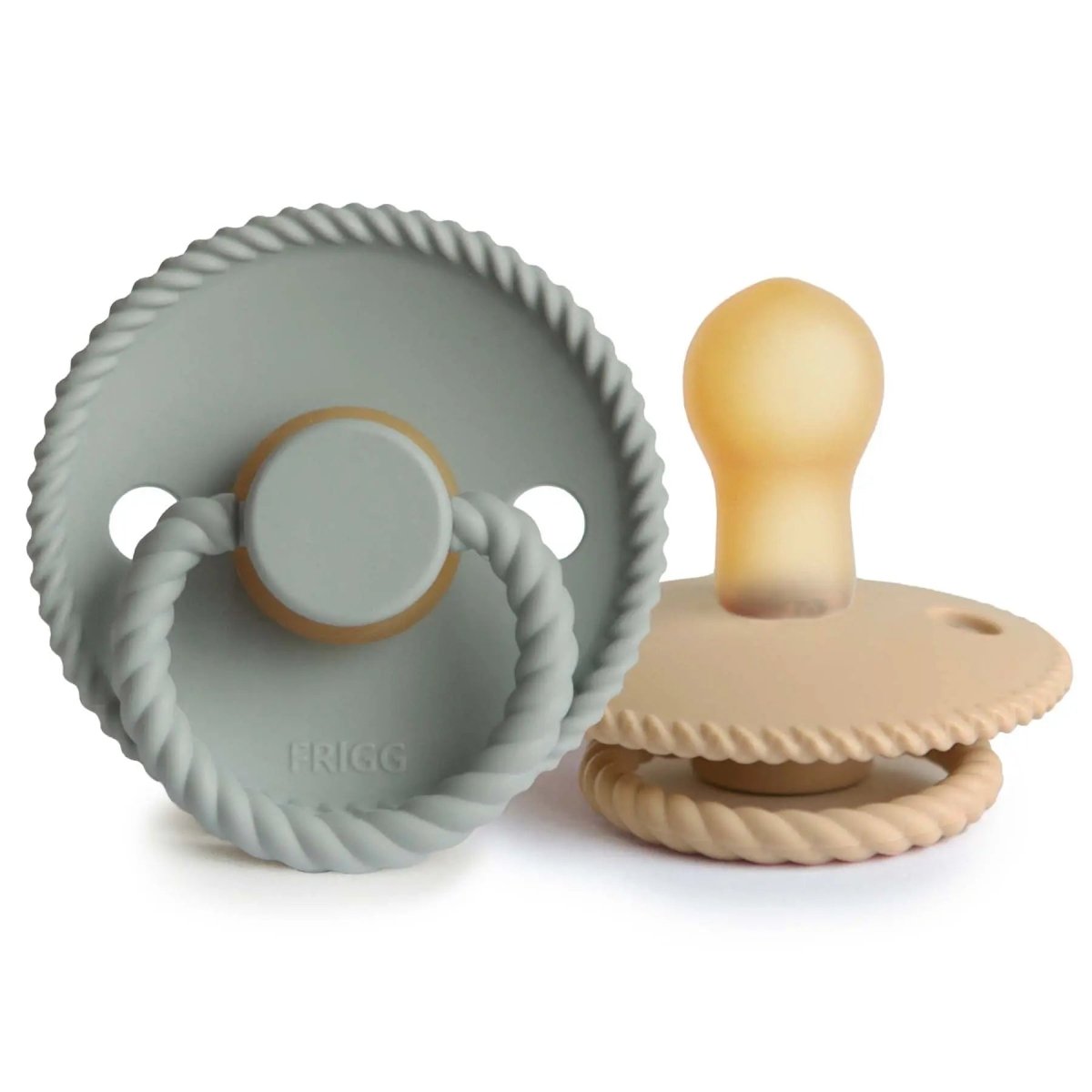 Mushie Frigg Rope Natural Rubber Pacifier 2 Pack - 
