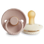 Mushie Frigg Rope Natural Rubber Pacifier 2 Pack - 