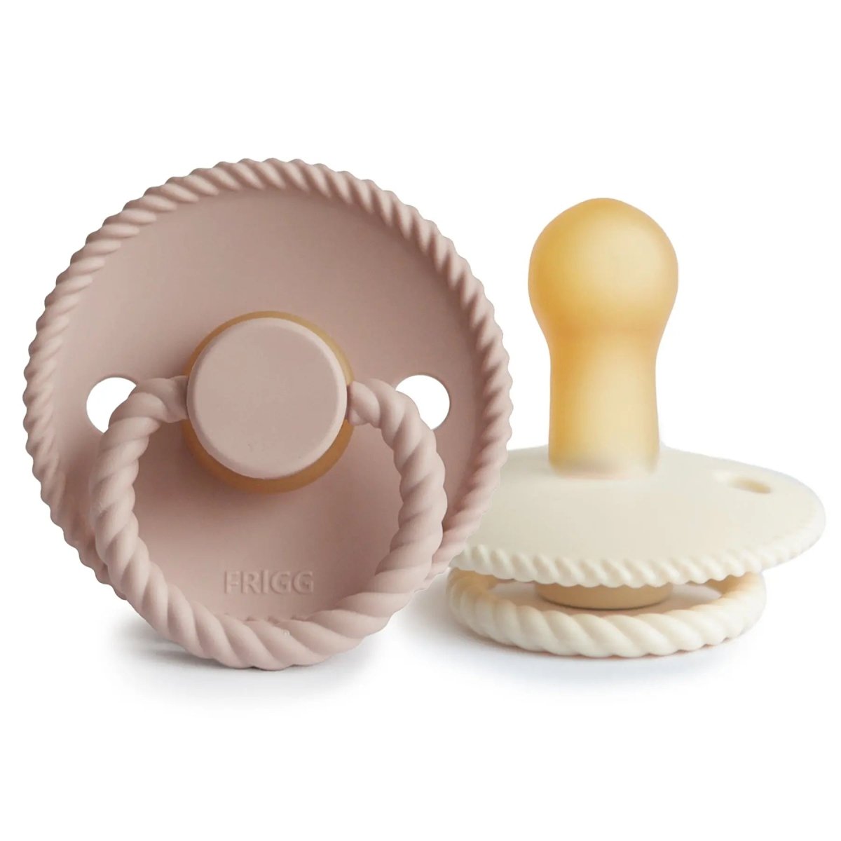 Mushie Frigg Rope Natural Rubber Pacifier 2 Pack - 