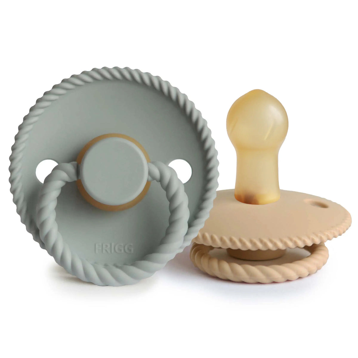 Mushie FRIGG Rope Natural Rubber Pacifier 2-Pack -