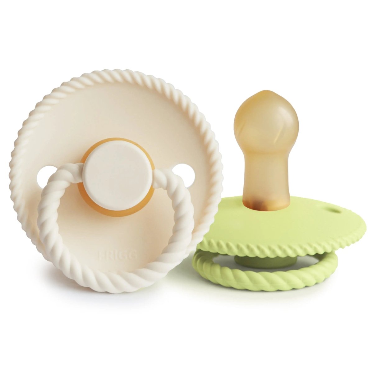 Mushie Frigg Rope Natural Rubber Pacifier 2 Pack - 