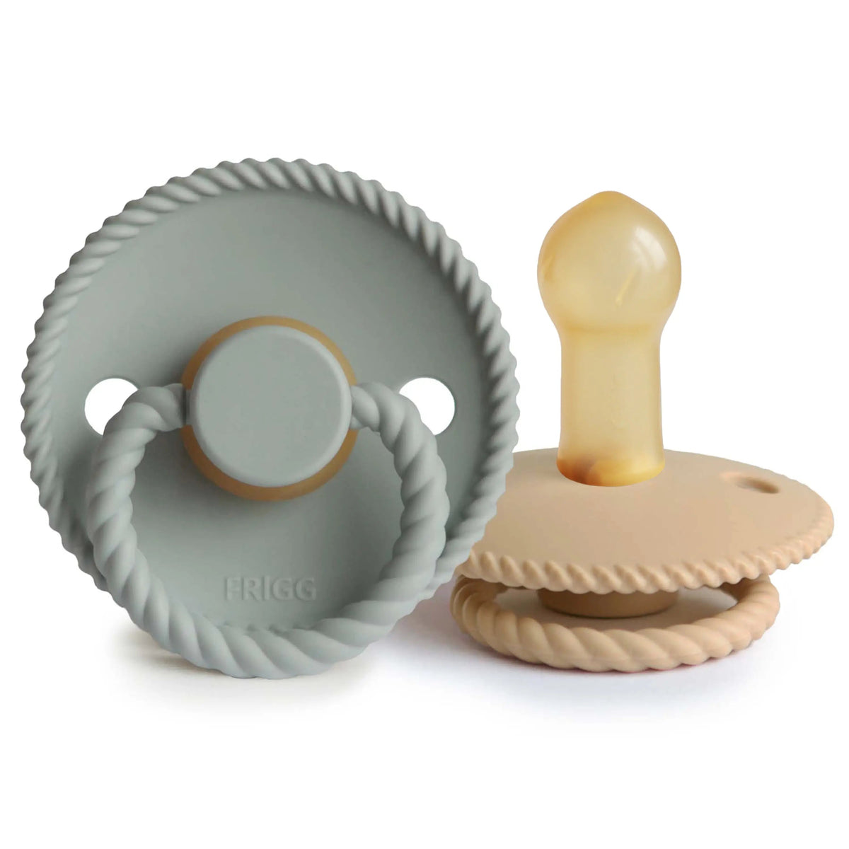 Mushie FRIGG Rope Natural Rubber Pacifier 2-Pack -