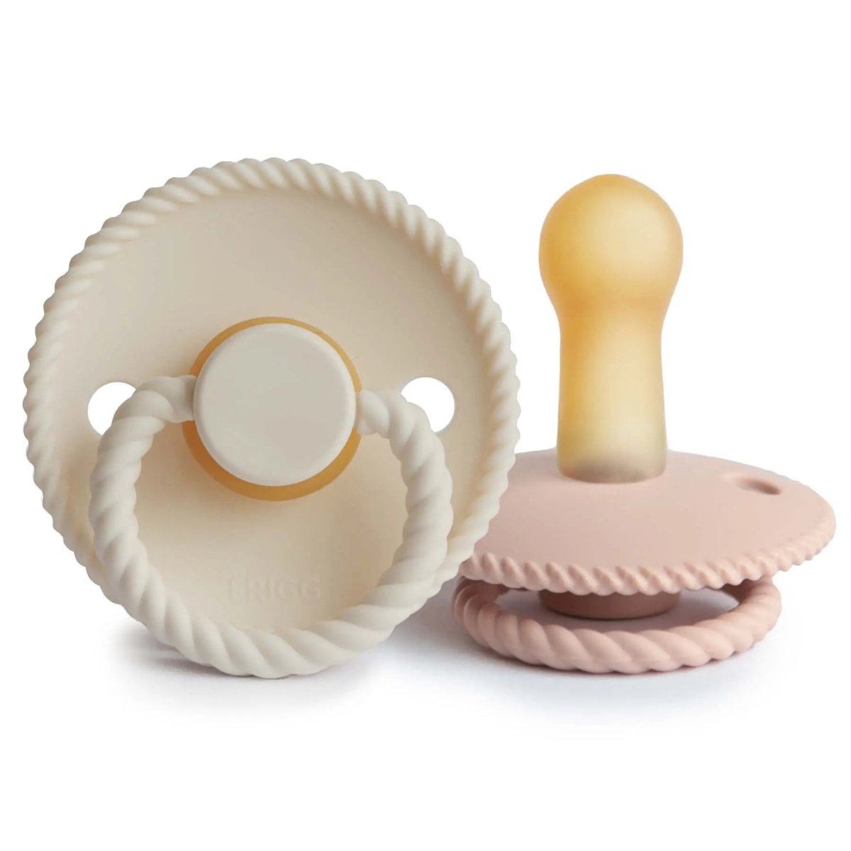 Mushie Frigg Rope Natural Rubber Pacifier 2 Pack - 