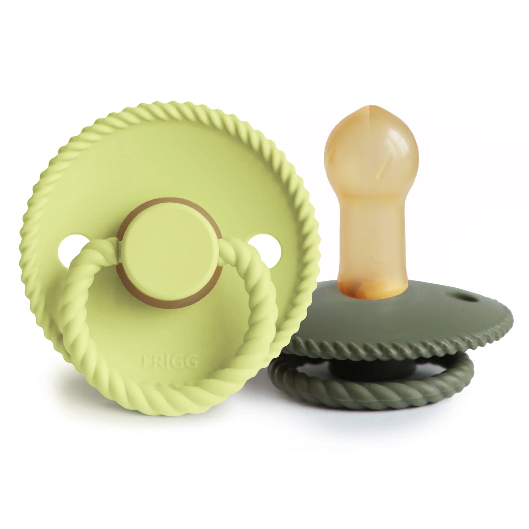 Mushie FRIGG Rope Natural Rubber Pacifier 2-Pack -