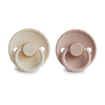 Mushie Frigg Rope Natural Rubber Pacifier 2 Pack - 