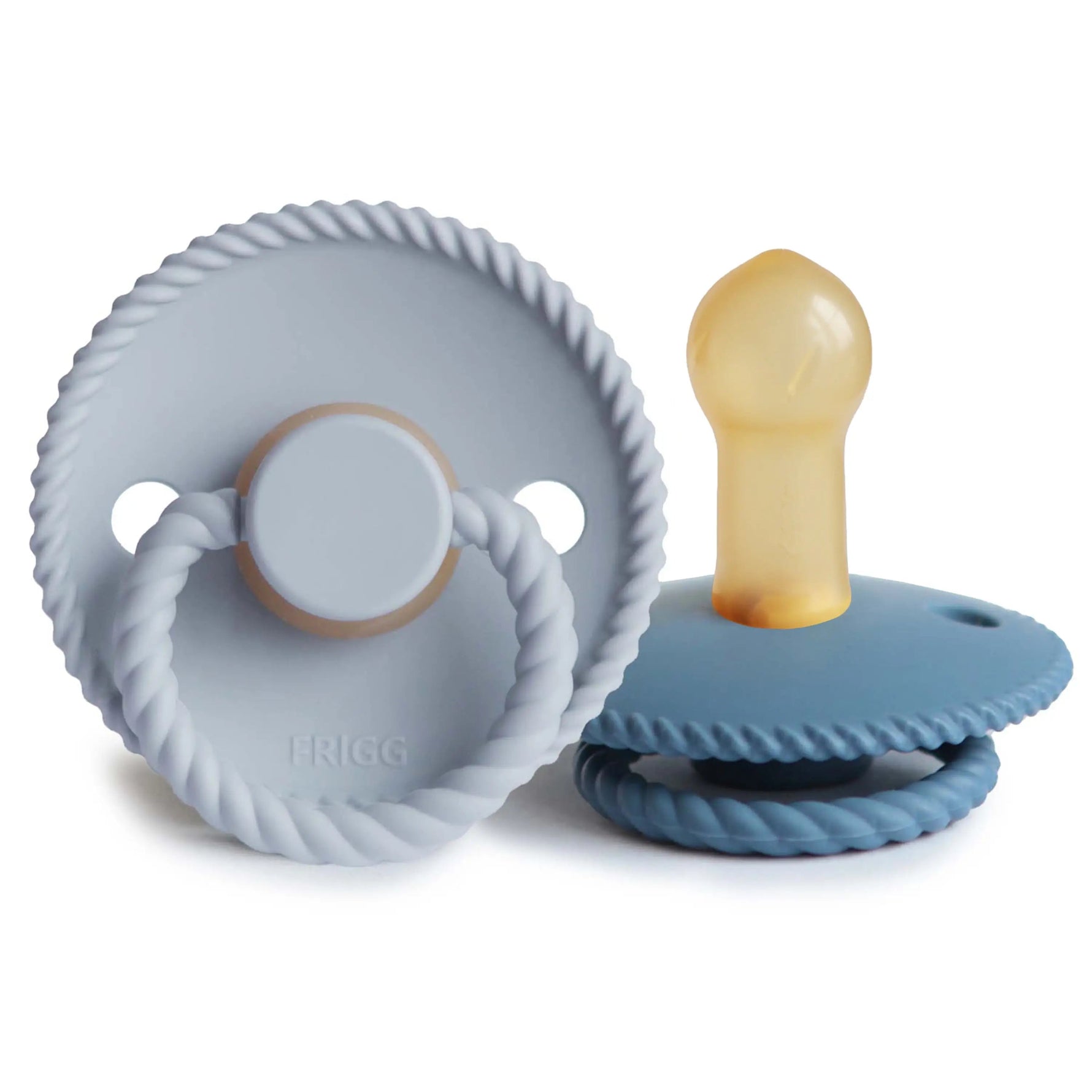 Mushie FRIGG Rope Natural Rubber Pacifier 2-Pack -