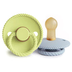 Mushie Frigg Rope Natural Rubber Pacifier 2 Pack - 