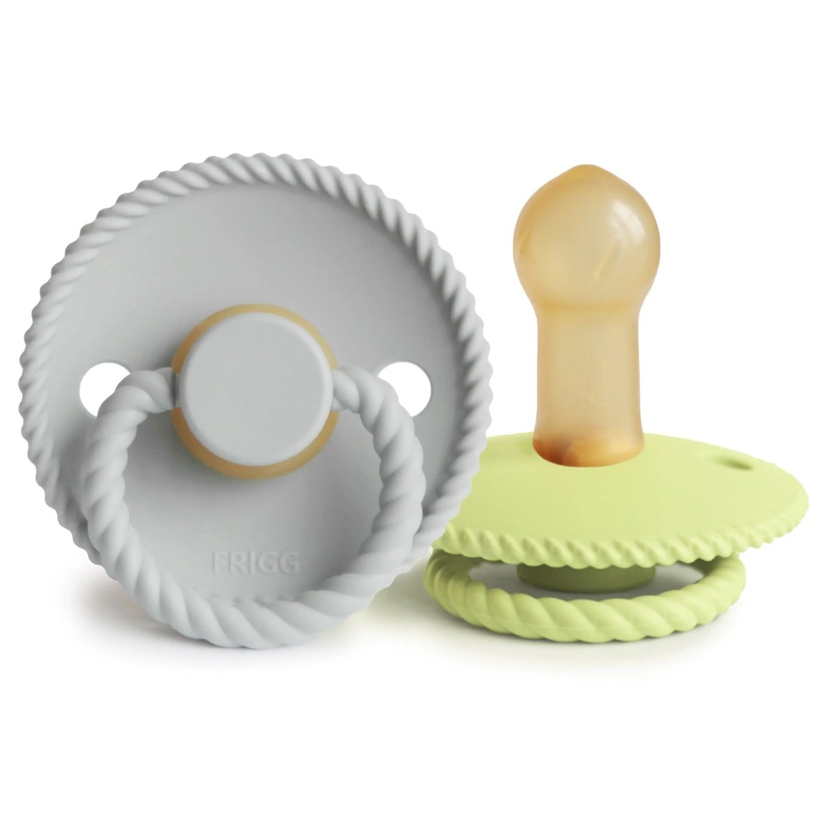 Mushie Frigg Rope Natural Rubber Pacifier 2 Pack - 