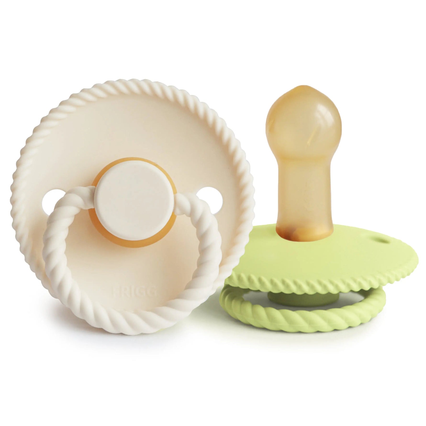 Mushie FRIGG Rope Natural Rubber Pacifier 2-Pack -
