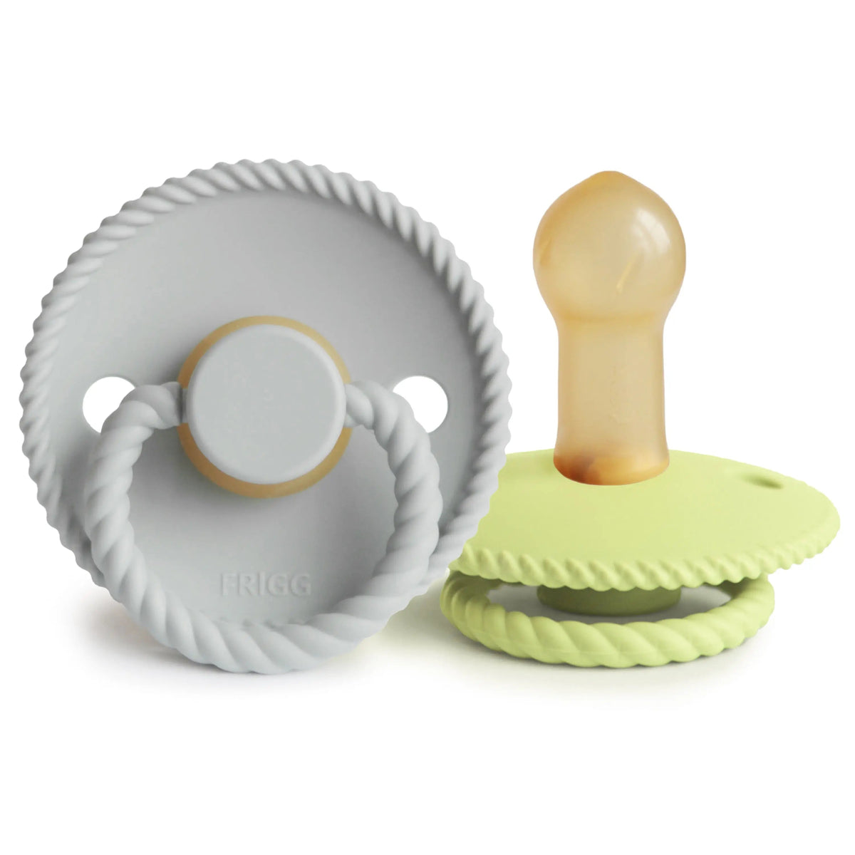 Mushie FRIGG Rope Natural Rubber Pacifier 2-Pack -