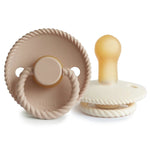 Mushie Frigg Rope Natural Rubber Pacifier 2 Pack - 