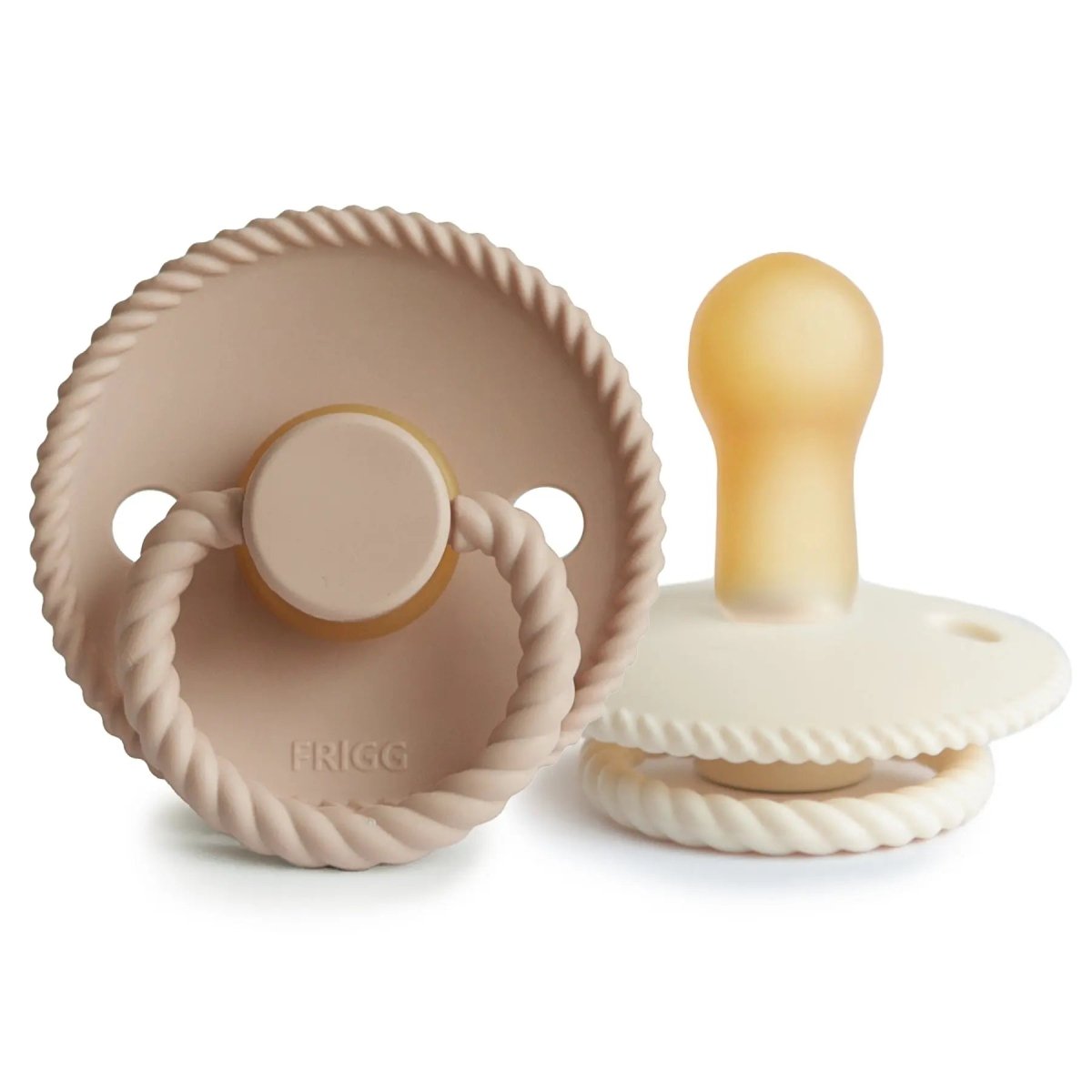 Mushie Frigg Rope Natural Rubber Pacifier 2 Pack - 