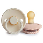 Mushie Frigg Rope Natural Rubber Pacifier 2 Pack - 