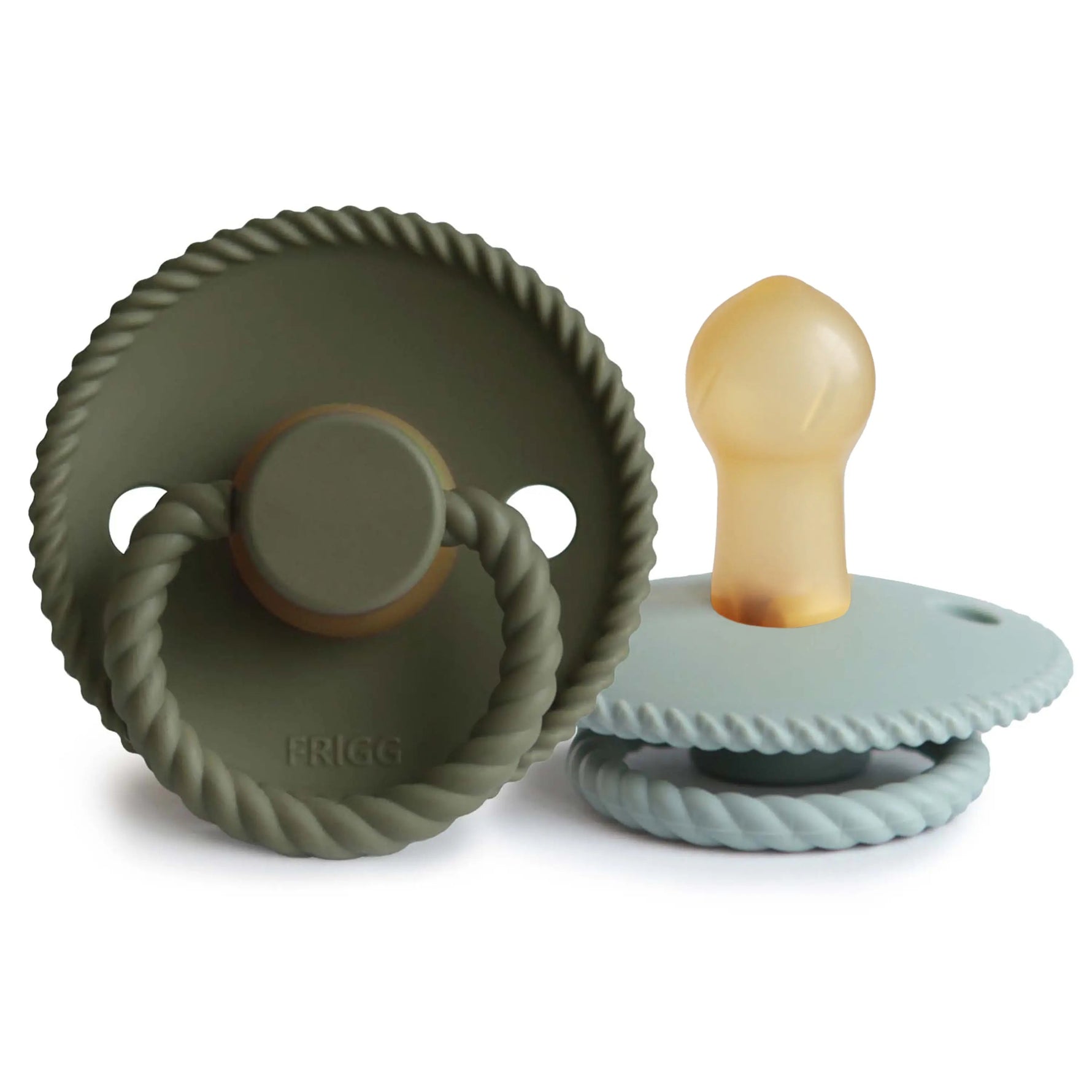 Mushie FRIGG Rope Natural Rubber Pacifier 2-Pack -
