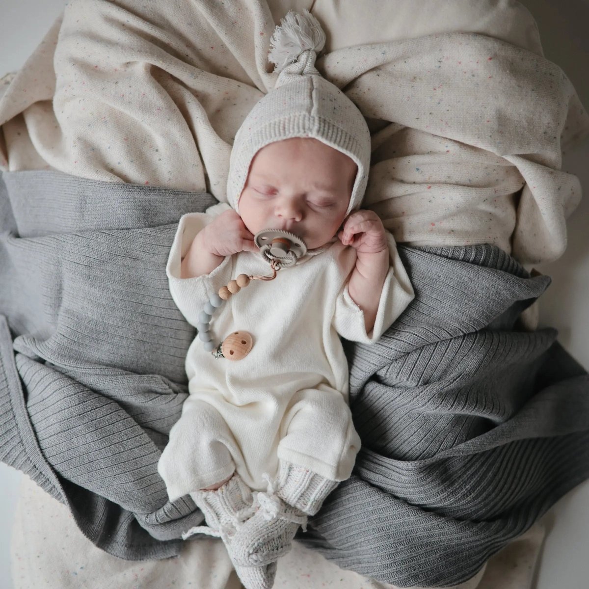 Mushie Frigg Rope Natural Rubber Pacifier 2 Pack - 