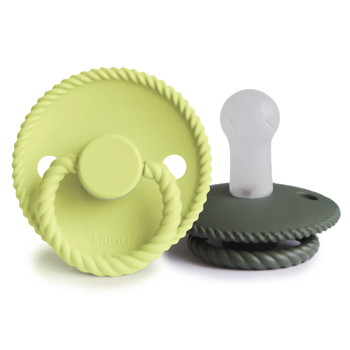 Mushie FRIGG Rope Silicone Pacifiers: Danish-designed comfort & safety -