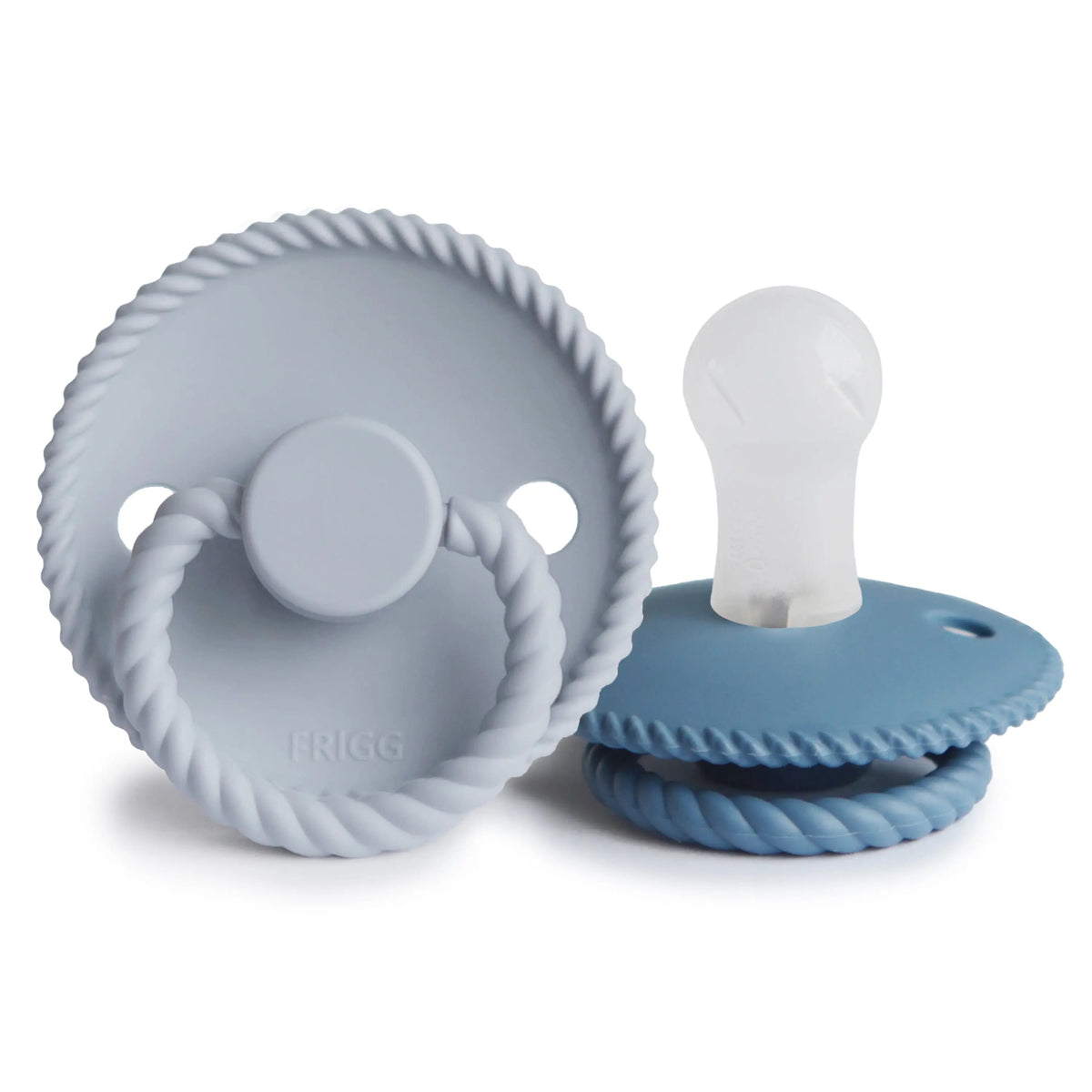 Mushie FRIGG Rope Silicone Pacifiers: Danish-designed comfort & safety -