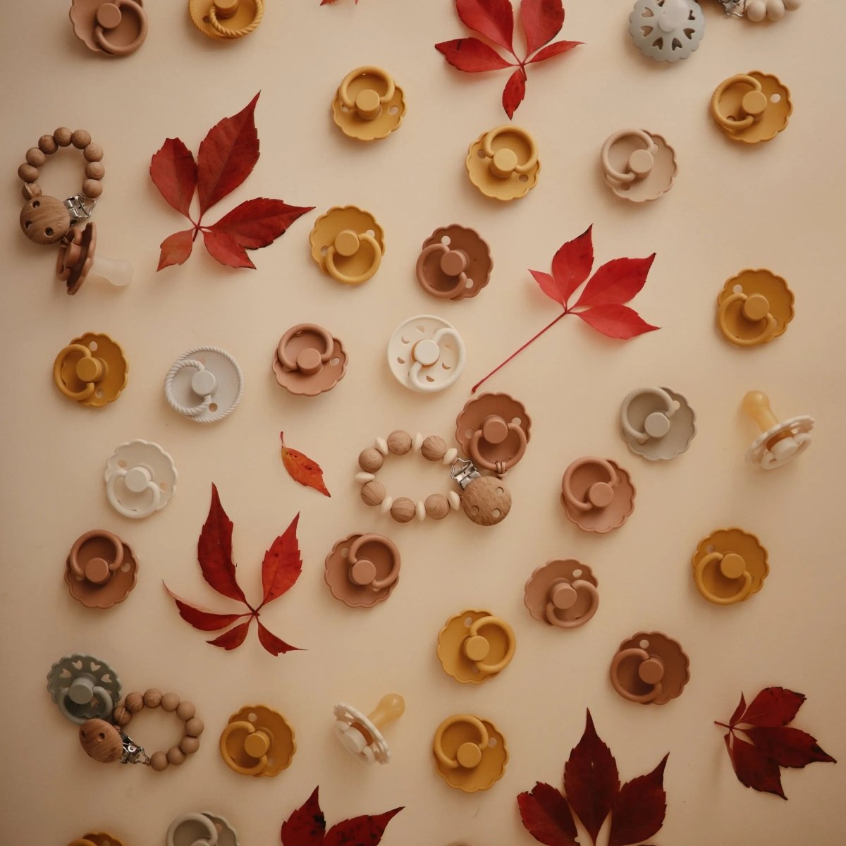 Mushie Frigg Rope Silicone Pacifier 2 Pack with SilkySoft Nipple and Click Lock System - 