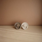 Mushie Frigg Rope Silicone Pacifier 2 Pack with SilkySoft Nipple and Click Lock System - 