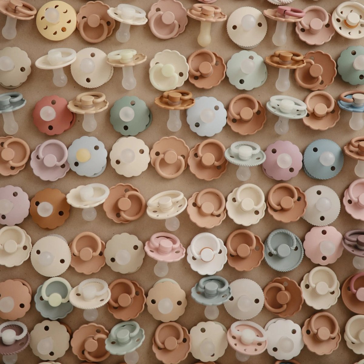 Mushie Frigg Rope Silicone Pacifier 2 Pack with SilkySoft Nipple and Click Lock System - 