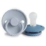 Mushie Frigg Rope Silicone Pacifier 2 Pack with SilkySoft Nipple and Click Lock System - 
