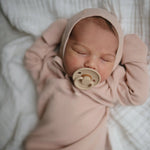 Mushie Frigg Rope Silicone Pacifier 2 Pack with SilkySoft Nipple and Click Lock System - 