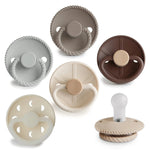 Mushie Frigg Silicone Pacifier 6 Pack for Baby Comfort and Safety - 