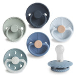 Mushie Frigg Silicone Pacifier 6 Pack for Baby Comfort and Safety - 