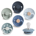 Mushie Frigg Silicone Pacifier 6 Pack for Baby Comfort and Safety - 