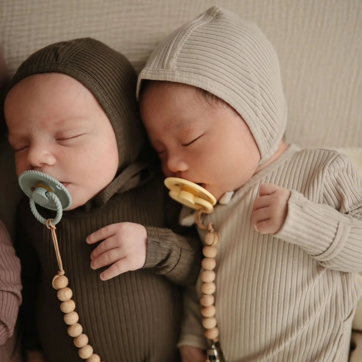 Mushie FRIGG Silicone Pacifier Four Pack for Baby Comfort with Safe Design and Soft Colors - 