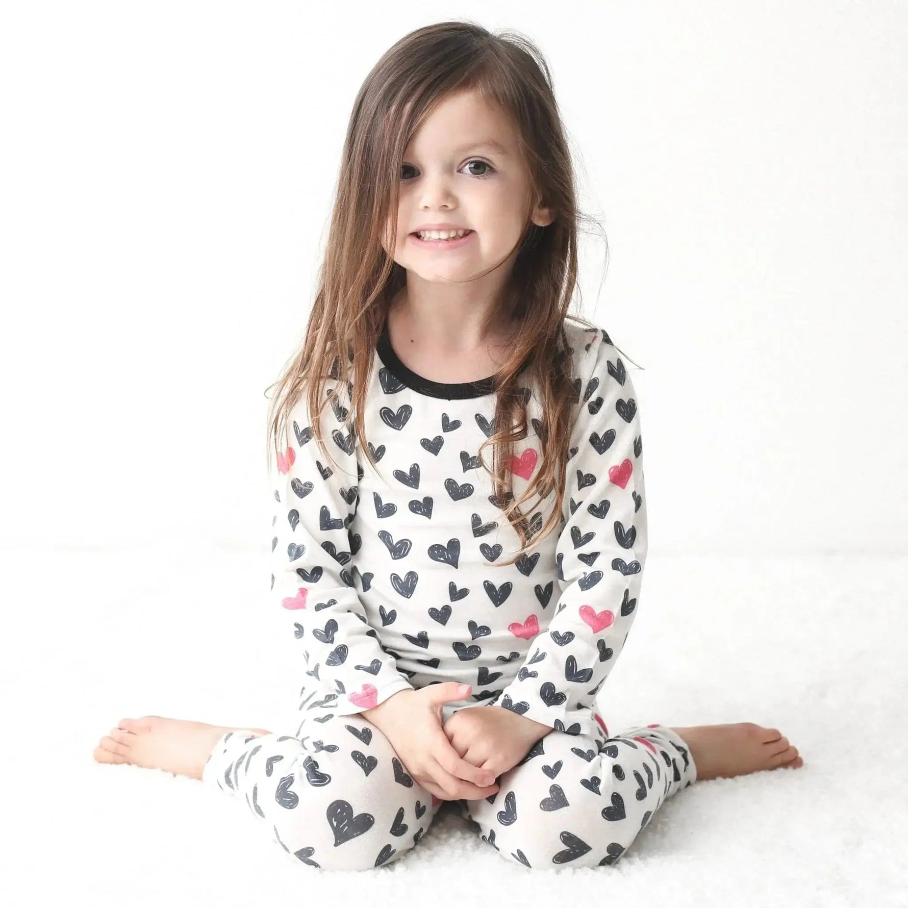 Bestaroo From The Heart Kids Pajamas Set Lenzing Micromodal Cozy Snug Fit - 