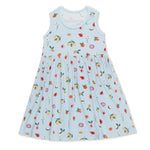 Bestaroo Fruit Frenzy Bamboo Racerback Toddler Dress With Soft Long Sleeves - 