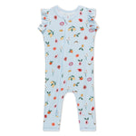 Bamboo Spandex Romper, Fruit Frenzy Flutter Sleeve by Bestaroo