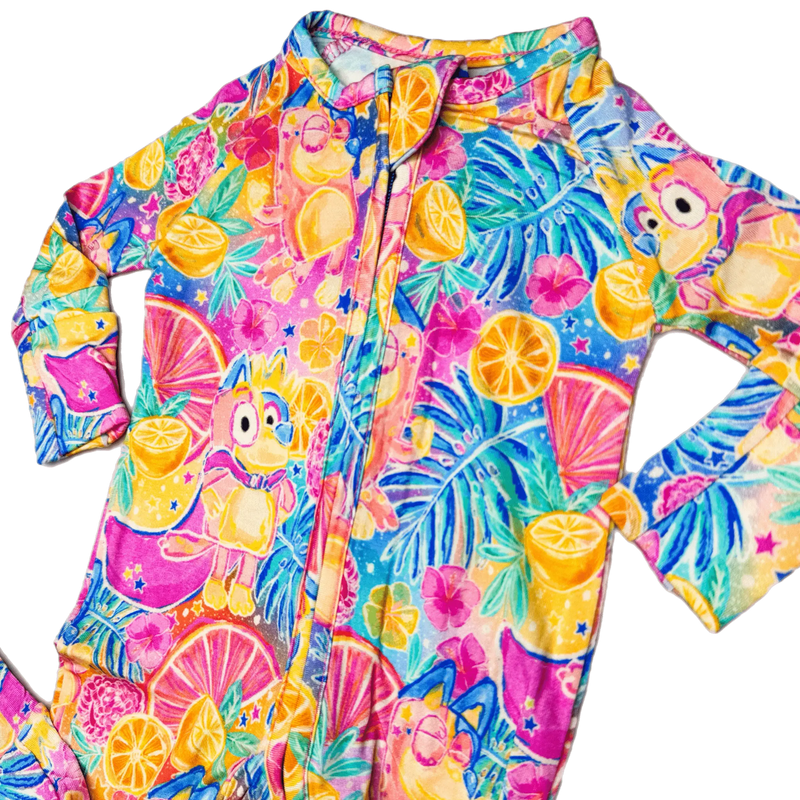Fruit Party - Bamboo Viscose Zippies - Everetts Place: Online Boutique