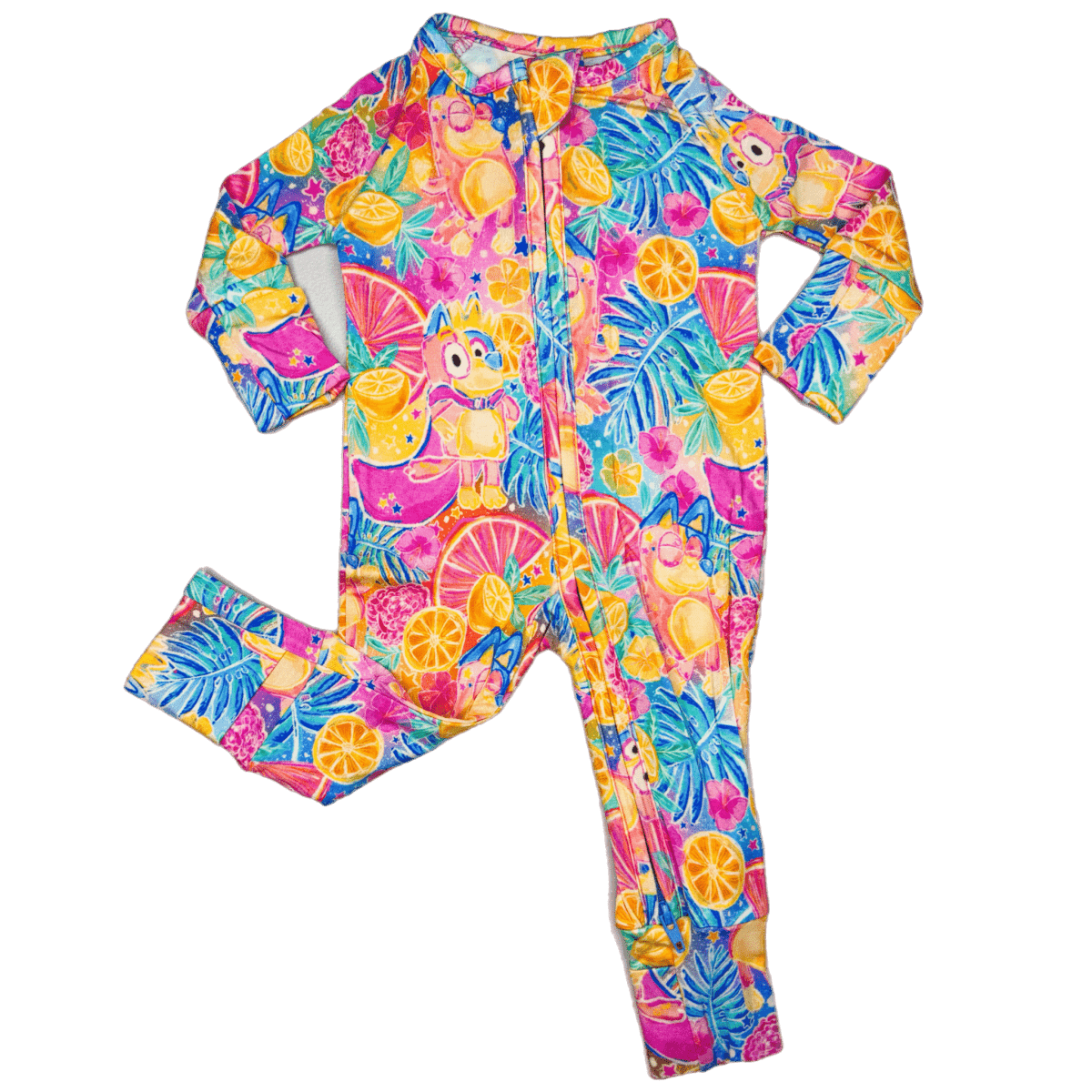 Fruit Party Bamboo Viscose Zippies with Breathable Stretch for Kids - Everetts Place
